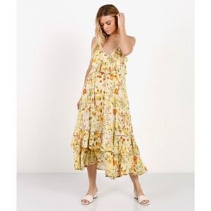Spell & The Gypsy Sayulita Frill Maxi Dress Sunflower XS